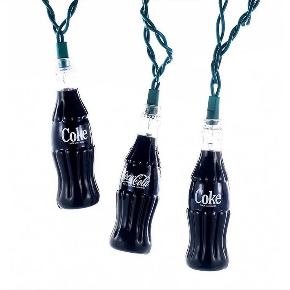 Coca Cola VTG Coke Glass Bottles String Light Set